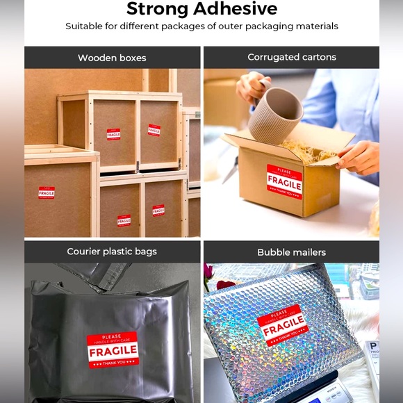 Office | 15 Fragile Stickers For Shipments | Poshmark
